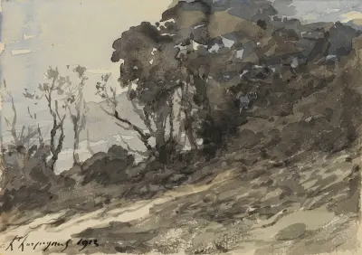 Landschaft (Büsche), 1912 von Henri-Joseph Harpignies