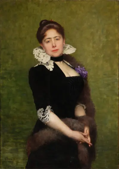 Porträt einer Dame von Jules Joseph Lefebvre