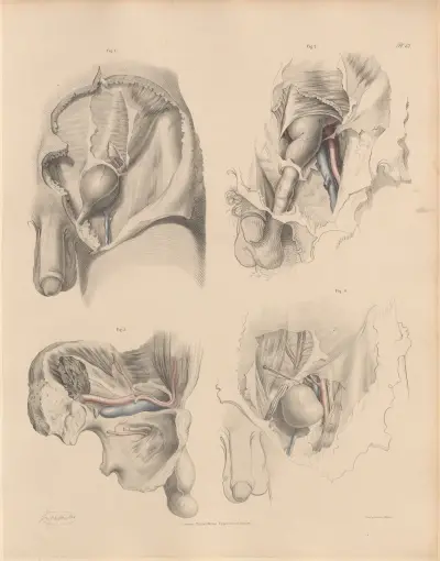 The position of the Epigastric artery with reference to different kinds of hernia, Joseph Maclise