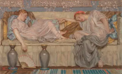 Beads (Study) von Albert Joseph Moore