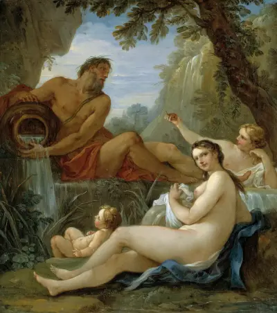 Ein Fluss und eine Quellnymphe von Charles-Joseph Natoire