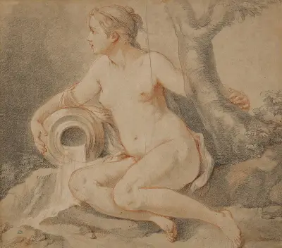 Studie einer Nymphe von Charles-Joseph Natoire