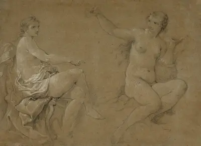 Studie der Nymphen von Charles-Joseph Natoire