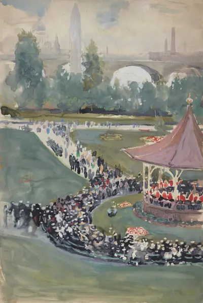 Band concert av Joseph Pennell