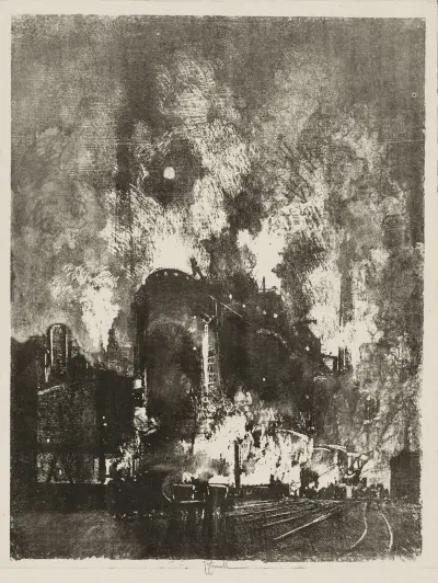 Furnaces at Night av Joseph Pennell