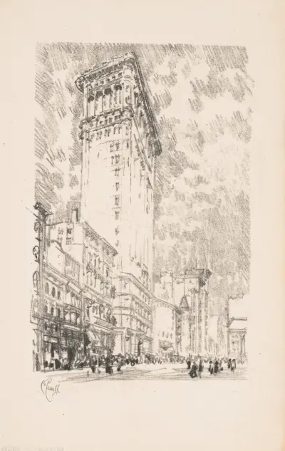 The Flat Iron av Joseph Pennell