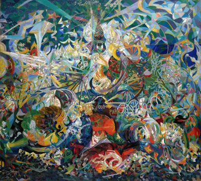Battle of Lights, Coney Island, Mardi Gras, Joseph Stella