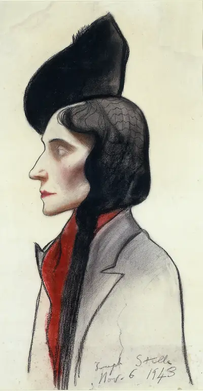 Portrait of Clara Fasano, 1943, Joseph Stella