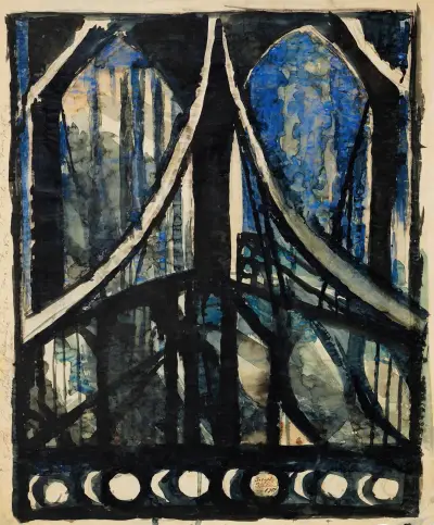 Study of the Brooklyn Bridge, Joseph Stella