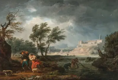 The four times of day- Midday av Claude-Joseph Vernet