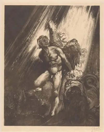 Padlý anděl opřený o skálu, Johannes Josephus Aarts