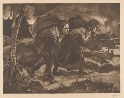 Muž a žena s vakem na zádech, Johannes Josephus Aarts