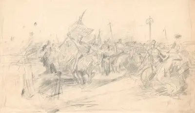 Attack, battle scene av Jozef Brandt