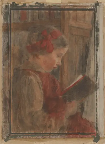 Girl with a Book von Jozef Hanula