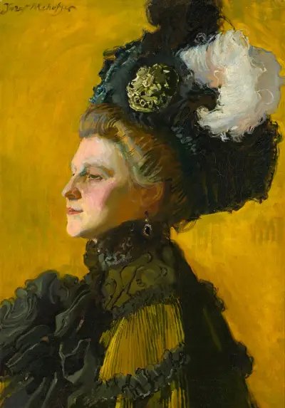Portrait of artist’s wife, Jadwiga née Janakowska, Józef Mehoffer