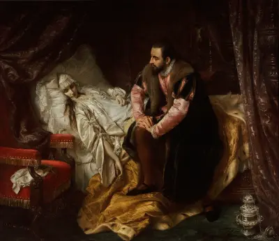 Der Tod der Barbara Radziwiłł von Józef Simmler