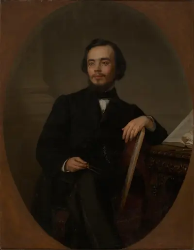 Porträt von Aleksander Waszkowski, Mitglied der Nationalregierung 1863 von Józef Simmler