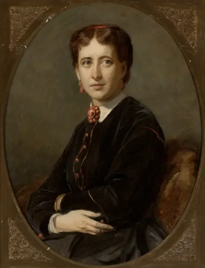 Porträt der Emilia Mielżyńska, geborene Bnińska von Józef Simmler