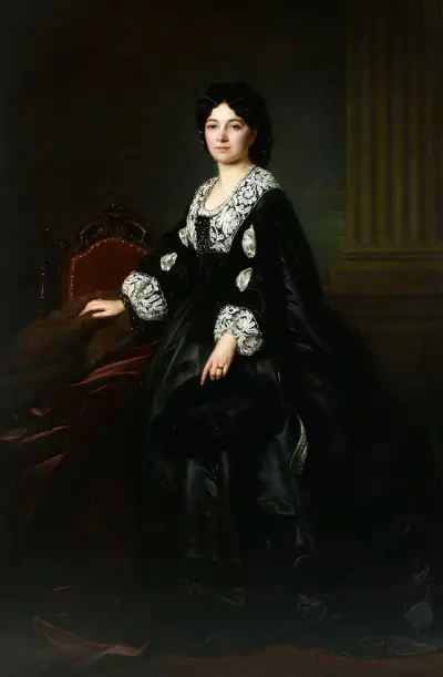 Porträt von Julia Bock von Józef Simmler