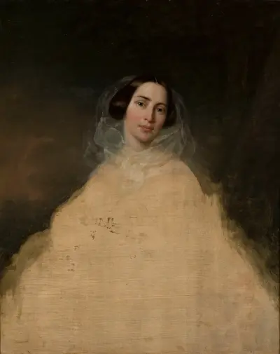 Porträtskizze einer Dame von Józef Simmler
