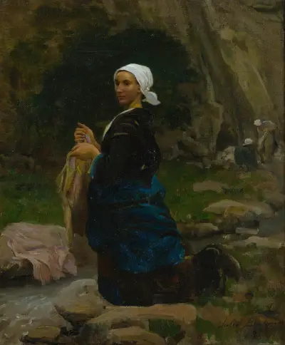 Brittany Washerwoman, Jules Breton