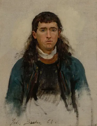 Portrait D’homme (Study For un Grand Pardon Breton), Jules Breton