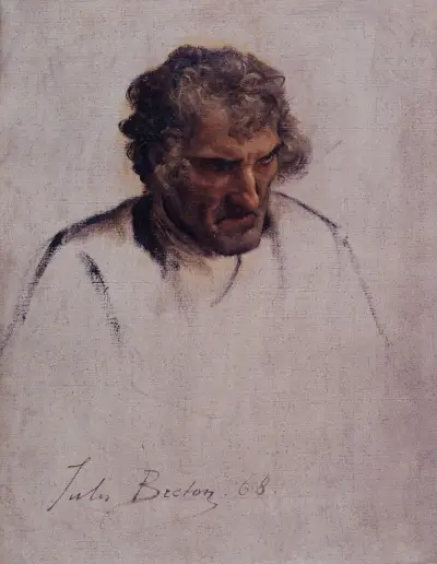 Tête de Breton, étude pour le Pardon, Jules Breton