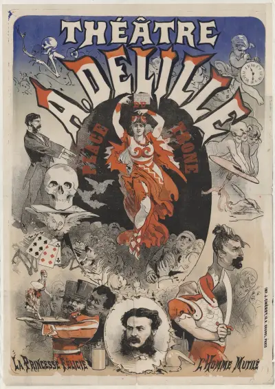 Théâtre A. Delille. La princesse Félicie, l’Homme mutilé av Jules Chéret