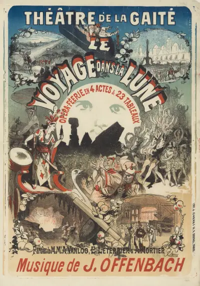 Théâtre de la Gaîté. Cesta na Měsíc, Jules Chéret