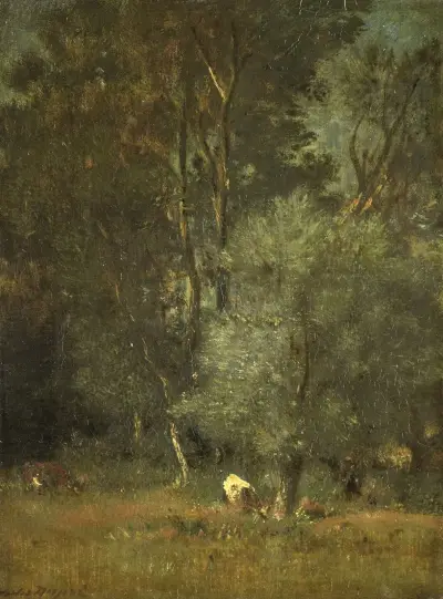 View in the Woods av Jules Dupré
