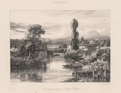 View taken at Alençon (Vue Prise à Alençon) av Jules Dupré