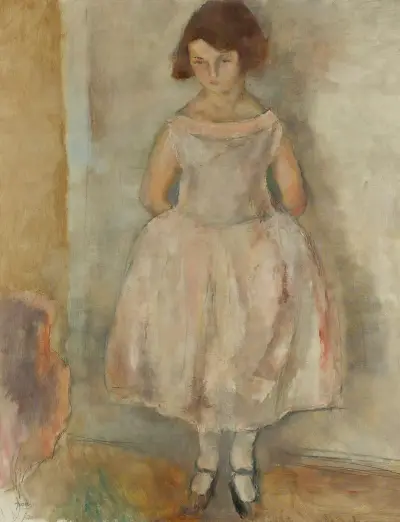 Portrait De Jeune Fille av Jules Pascin
