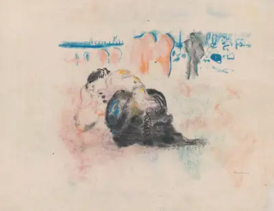 Black Man and Blue Horizon av Jules Schmalzigaug