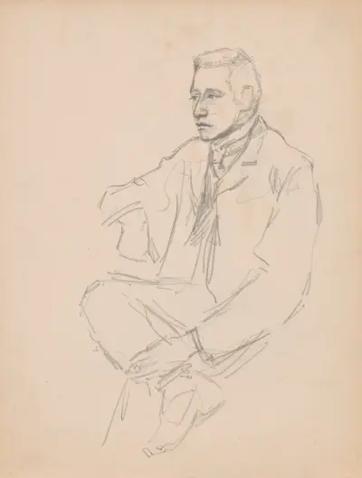 Seated Man – nr 2 av Jules Schmalzigaug