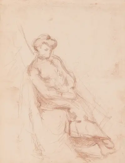 Seated Woman av Jules Schmalzigaug