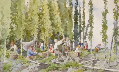 Sbírání chmele, Julian Falat