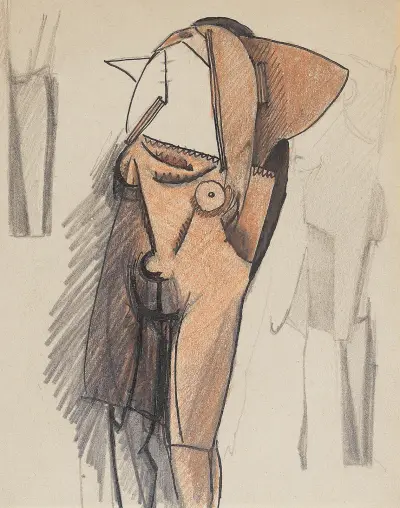 Etude pour La femme se coiffant I, Julio González