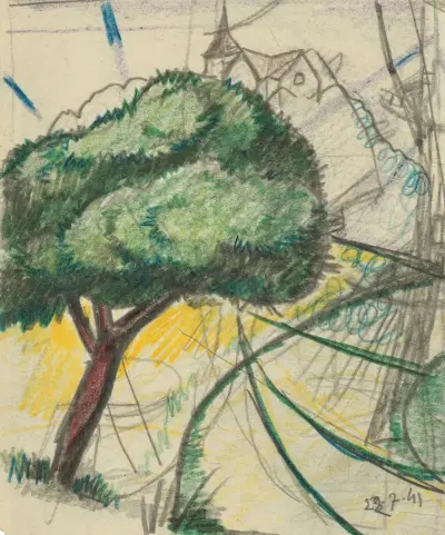 Paysage aux rayons, Julio González