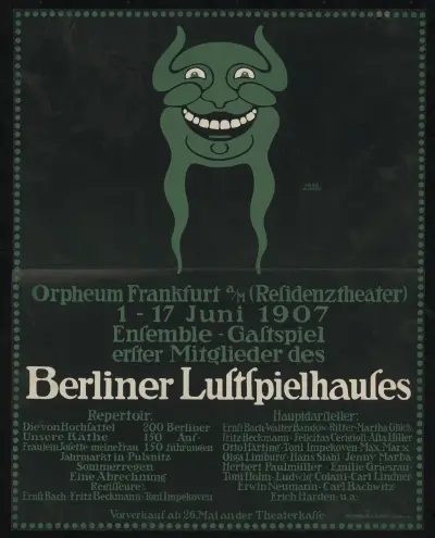 Gastspiel erster Mitglieder des Berliner Lustspielhauses im Orpheum Frankfurt am Main av Julius Klinger