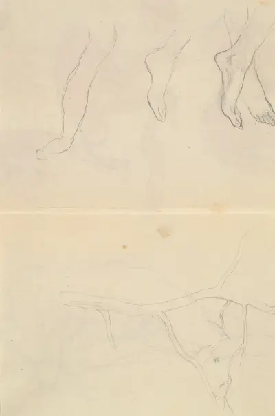 Tree and Anatomy Studies von Kahlil Gibran