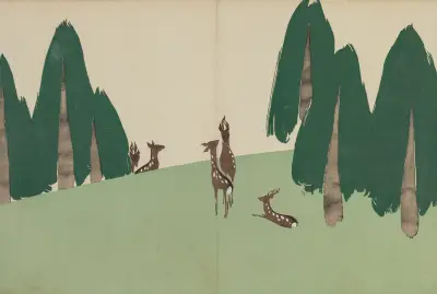 Kasuga Plain (Kasugano) av Kamisaka Sekka