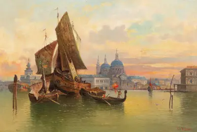 Venetianische Szene – Nr. 1 von Karl Kaufmann