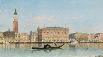 Venedig, Blick auf die Markussäule von Karl Kaufmann