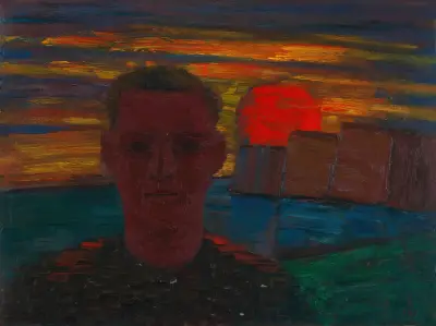 Männliches Porträt, 1932 – nr 2 av Karl Wiener
