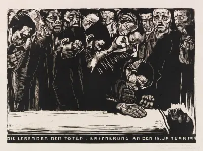 Gedenkblatt für Karl Liebknecht av Käthe Kollwitz