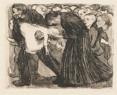 Überfahren, 1910 av Käthe Kollwitz