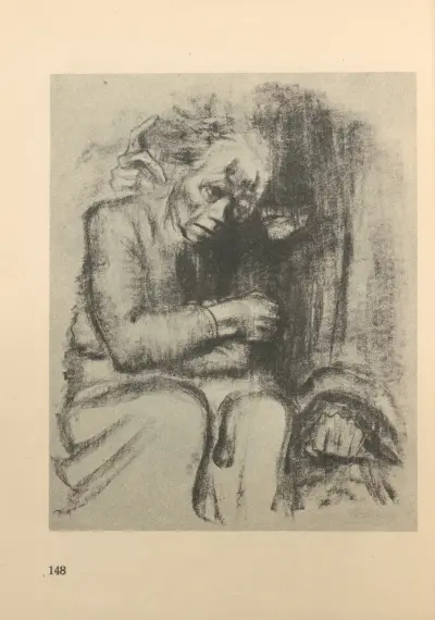 Zu ‘Tod’ gehörig, 1925 – nr 3 av Käthe Kollwitz