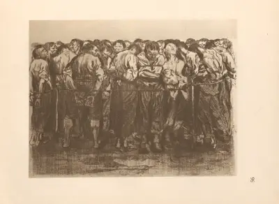 Zum ’Bauernkrieg’ gehörig, 1925 – nr 1 av Käthe Kollwitz
