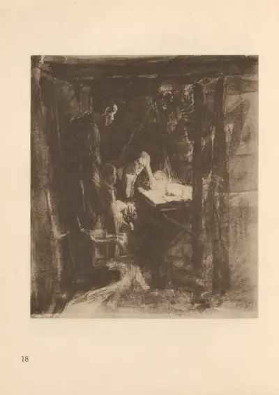 Zum ’Weberaufstand’ gehörig, 1925 – nr 16 av Käthe Kollwitz