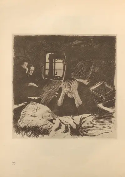 Náležející k ‚Vzpouře tkalců', 1925 – Nr. 8, Käthe Kollwitz
